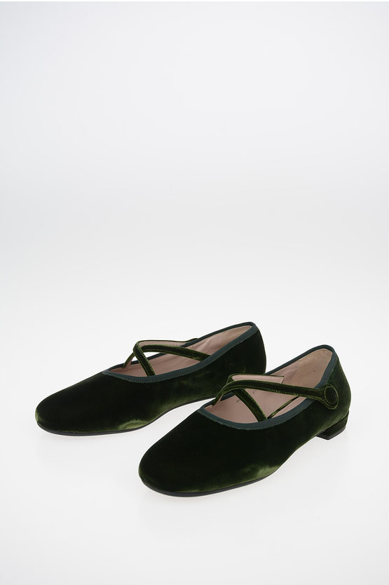 Miu Miu Velvet Ballet Flats women - Glamood Outlet
