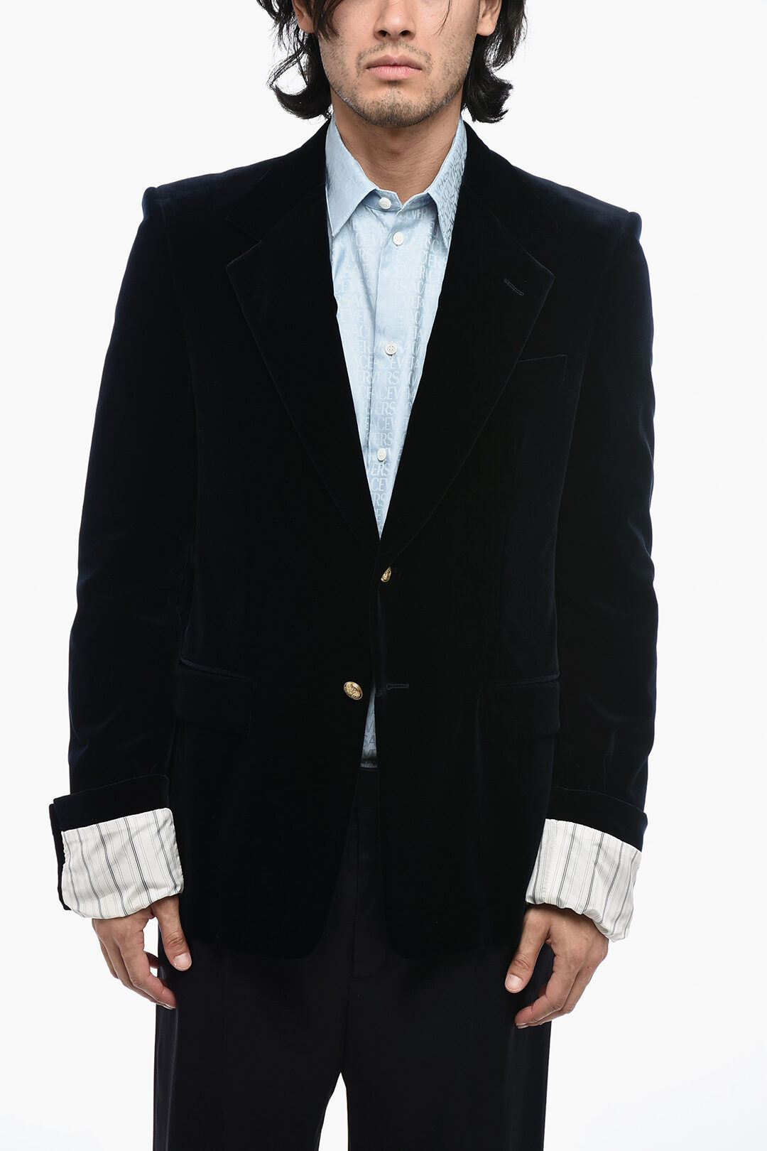 ジャケット Off-Shoulder Velvet Guipure Lace Blazer Blazer X Lace Black | Shop Online | 1/OFF Paris® Official Store