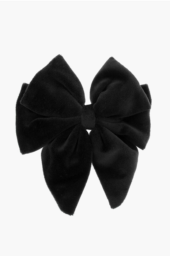 Shop Konges Slojd Velvet Bow-shaped Hair Clip