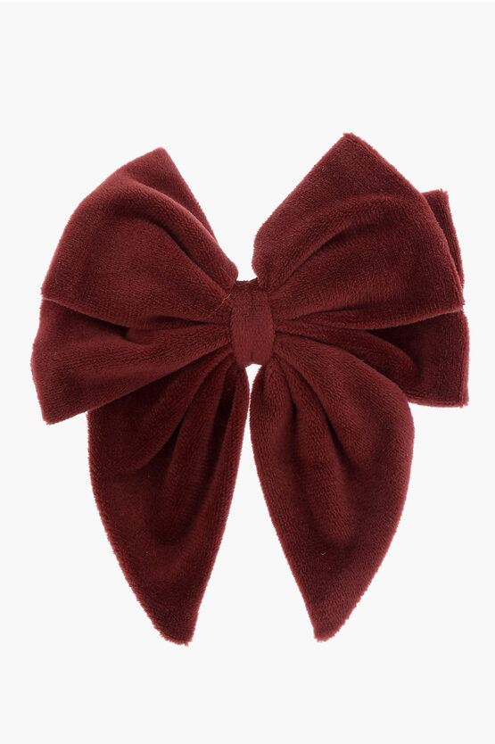 Shop Konges Slojd Velvet Bow-shaped Hair Clip