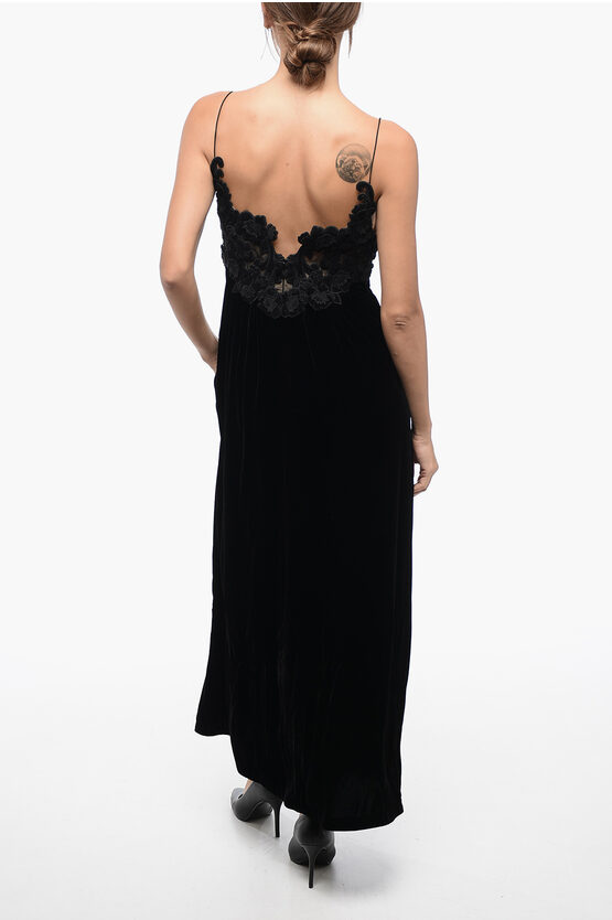 Zimmermann Velvet Dress with Embroidered Bodice women