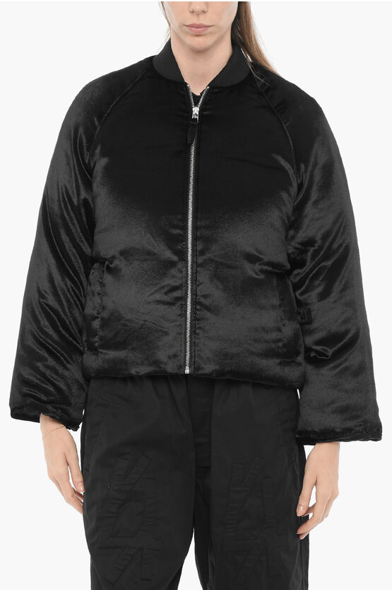 LOULOU STUDIO VELVET LAFU PADDED JACKET WITH ZIP CLOSURE