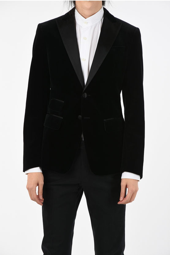 Dsquared2 velvet side vents tuxedo jacket men Glamood Outlet