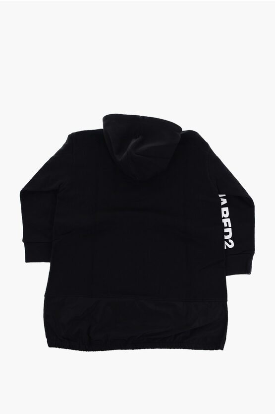 Vestito in Felpa con Tasca a toppa e Cappuccio