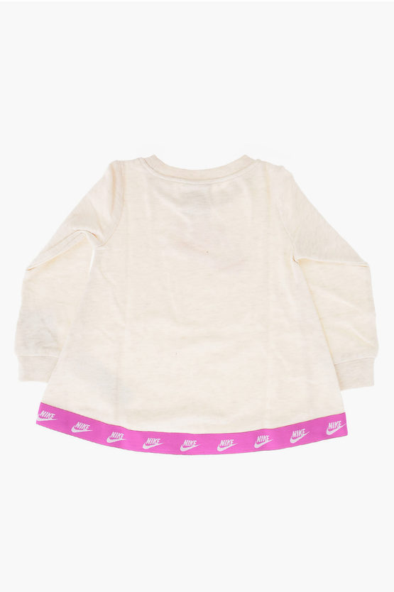 vestito in Felpa girocollo con Stampa Logo