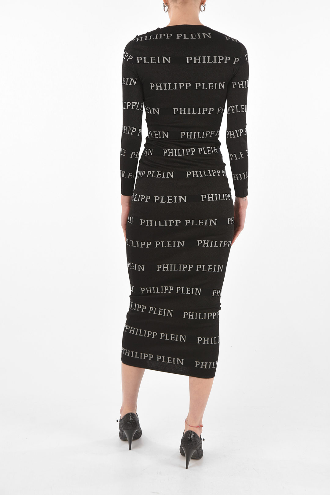 Philipp Plein Vestito in Maglia Lurex CHANGE a Maniche Lunghe donna -  Glamood Outlet