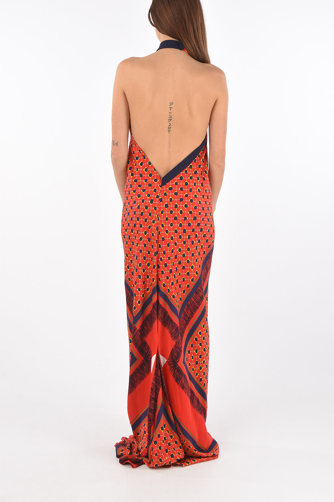 Vionnet Vestito lungo halter neck stampato con drappeggio donna - Glamood  Outlet