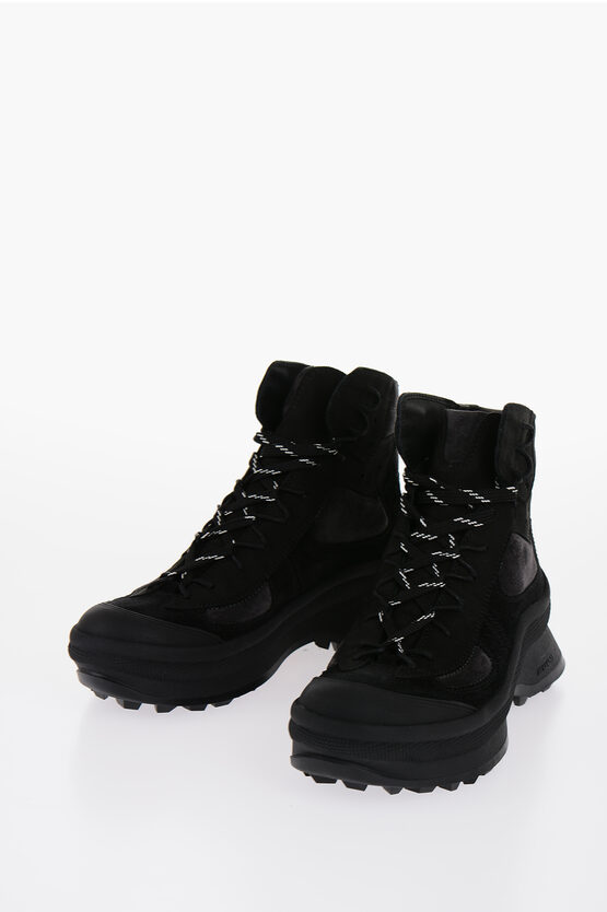 Shop Jil Sander Vibram Sole Suede Trek Booties