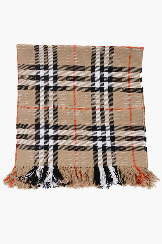 Shop Burberry Vintage Checked Maxi Scarf