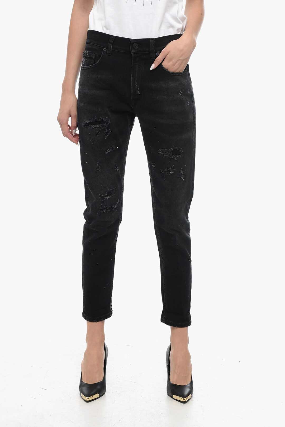 Dondup Vintage Effect Carrot Fit MILA Denims 15cm women Glamood