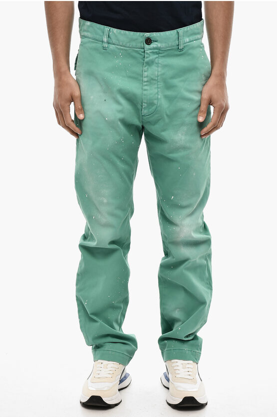 Dsquared2 Vintage Effect Chino Pants With Patch Pockets