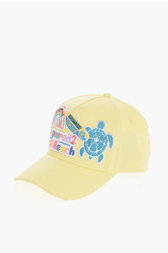Dsquared2 Vintage Effect Cotton Twill Cap