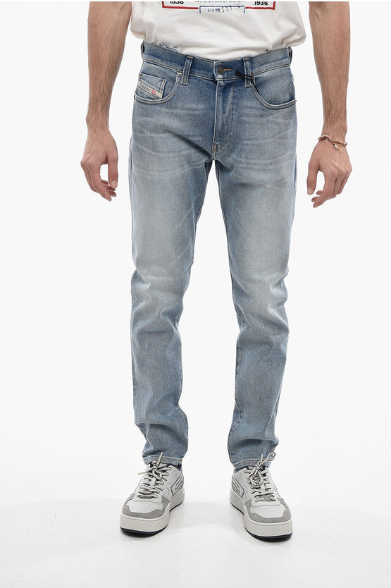 Diesel Vintage Effect D-strukt Slim Fit Jeans 16cm L32 In Blue