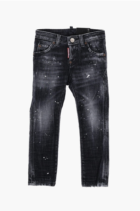 Shop Dsquared2 Vintage Effect Dark Wash Cool Jeans