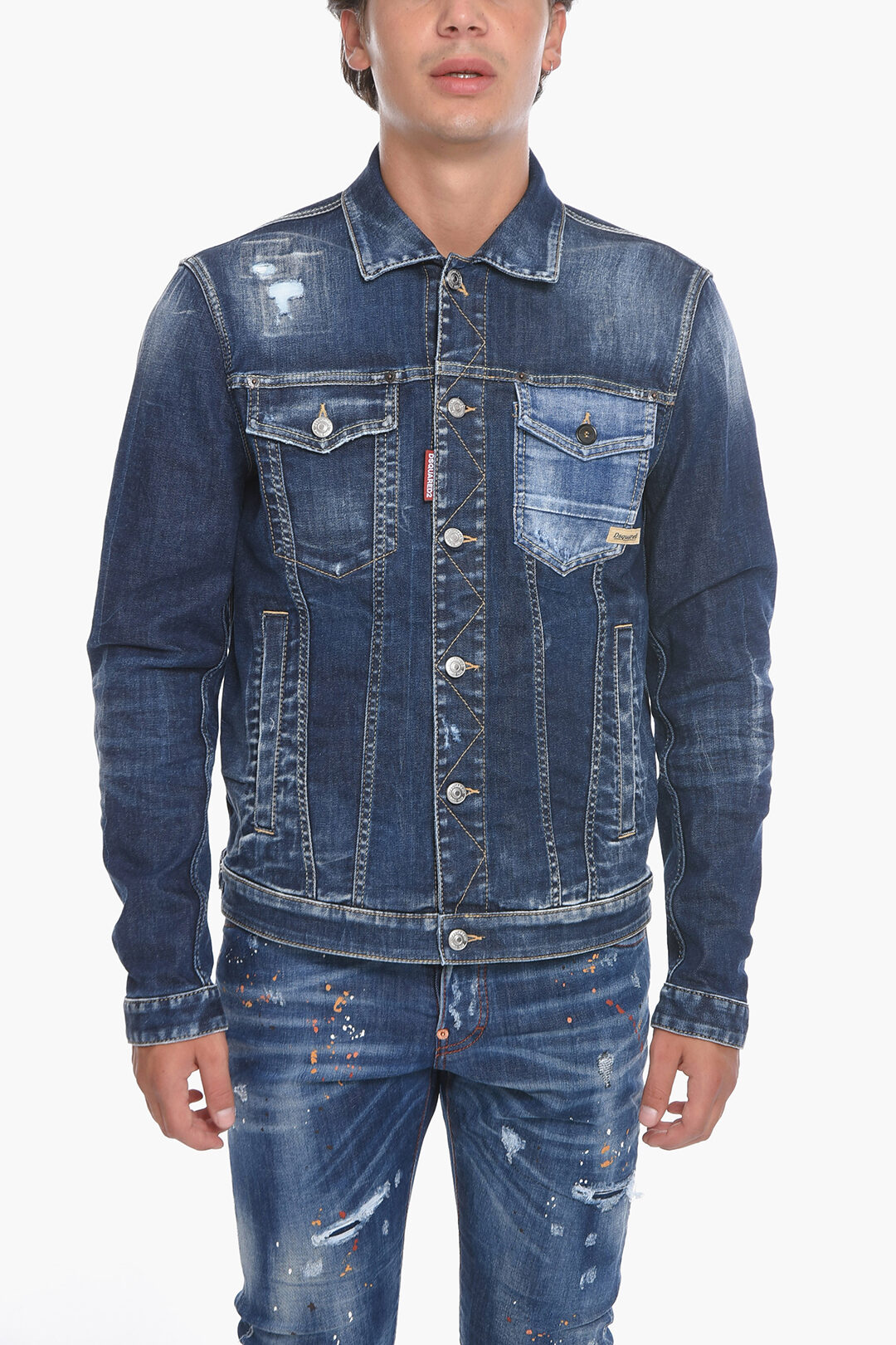 Dsquared2 denim jacket mens sale