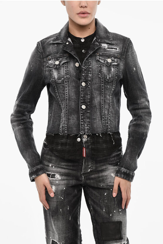 Dsquared2 Vintage Effect Denim Jacket