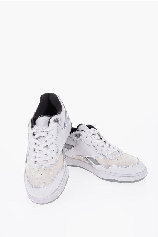 Shop Reebok Vintage Effect Leather Bb4000 Low-top Sneakers