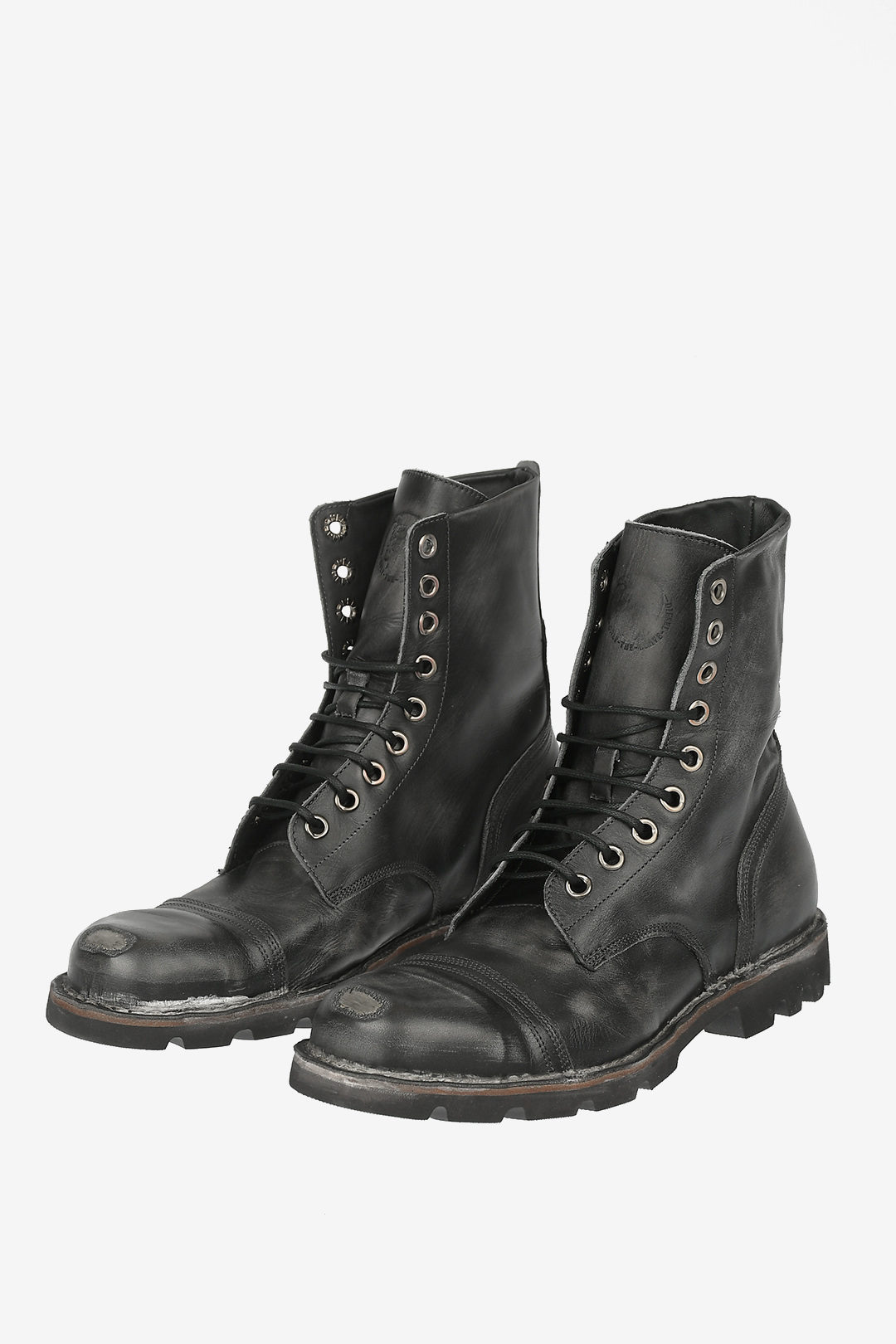 Retro combat best sale boots mens