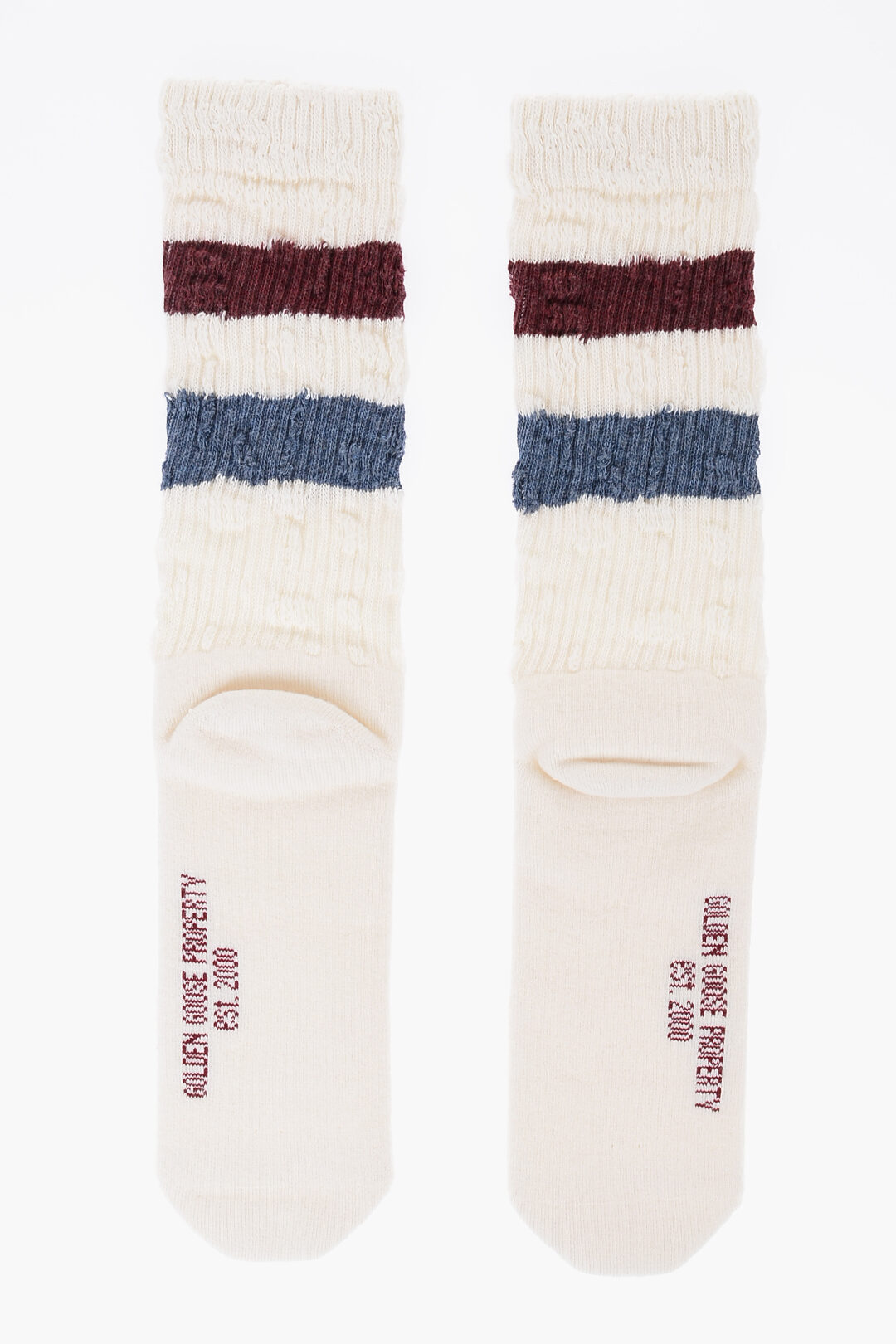 Golden Goose Vintage Effect Long Socks with Rib Detail men