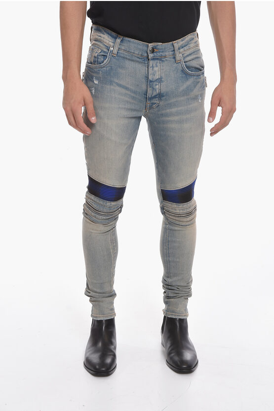 Amiri Vintage-effect Mx2 Biker Denims With Contrasting Details 14c