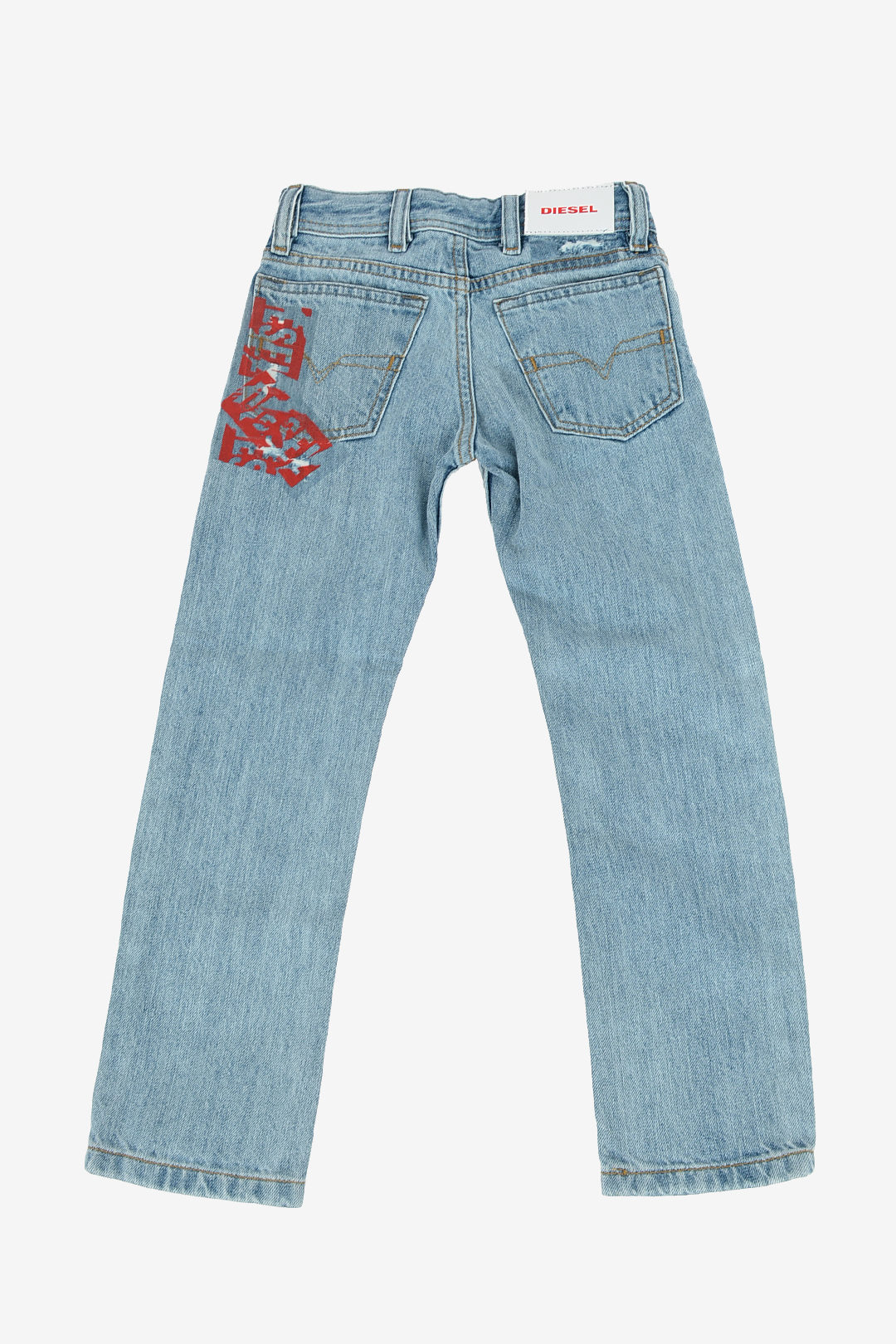 Vintage blue denim straight Jeans trousers {381}