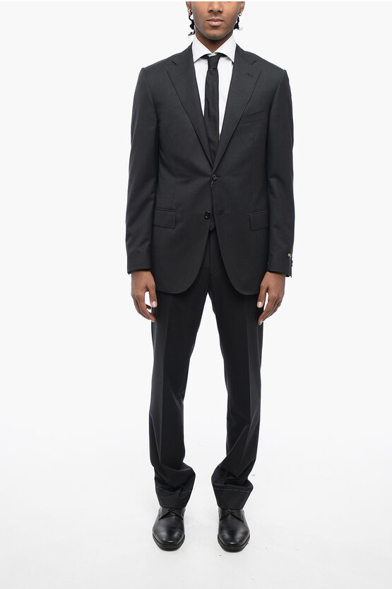 Shop Corneliani Virgin Wool 2-button Suit With Side Vents