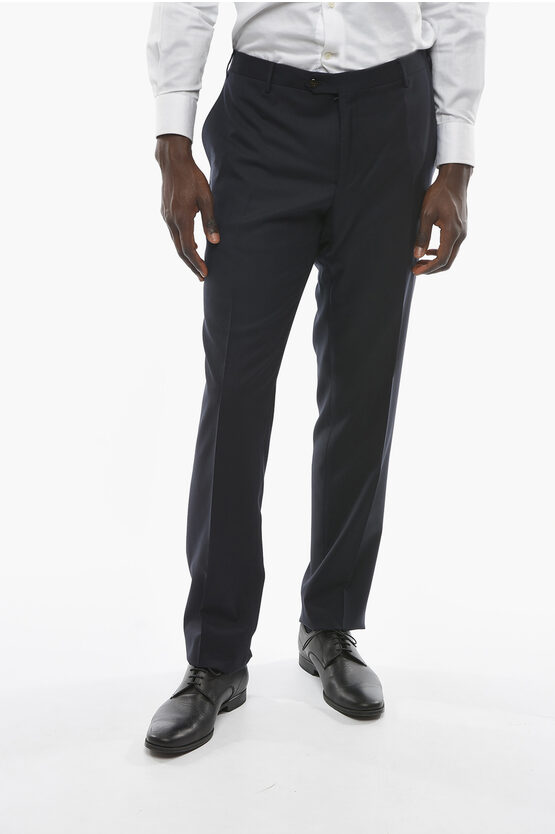 Corneliani Virgin Wool Academy Pants With Belt Loops
