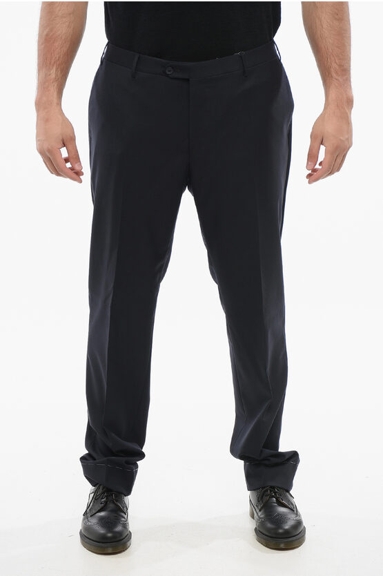 Corneliani Virgin Wool Academy Pants In Black