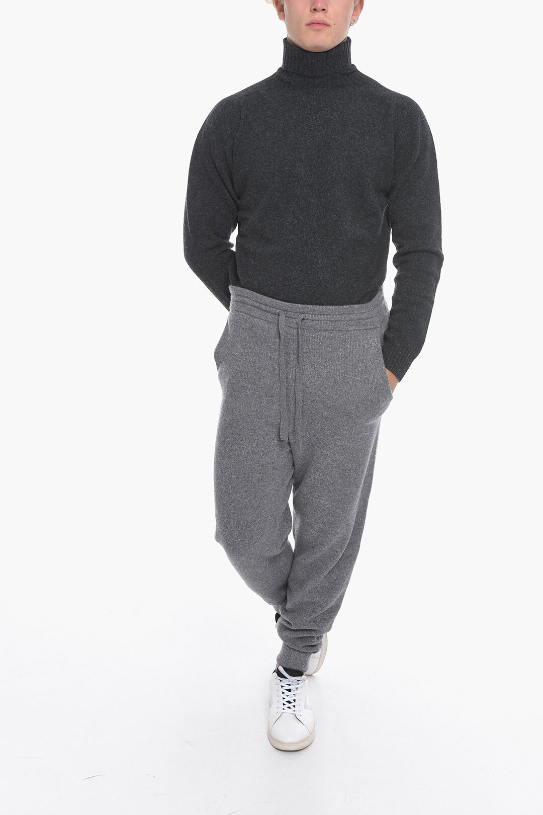 Altea Virgin Wool and Cashmere Joggers with 3 Pockets men