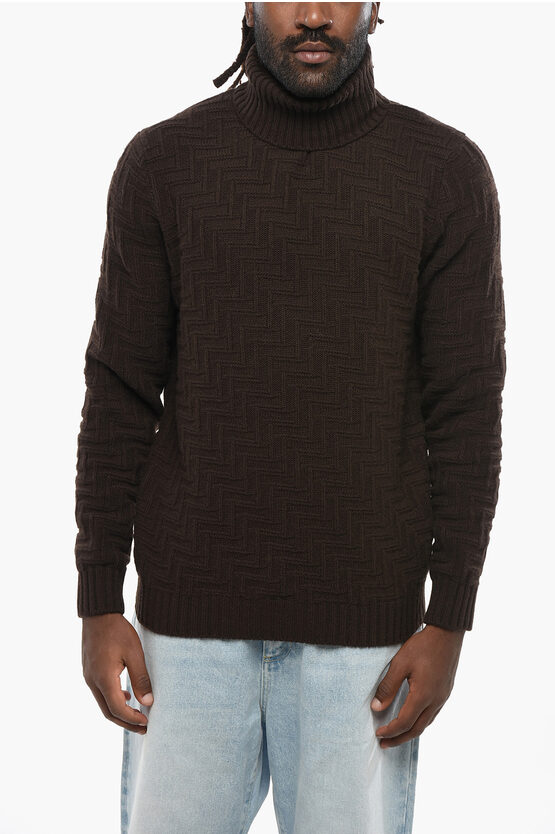 Prada Virgin Wool And Cashmere Turtleneck Sweater