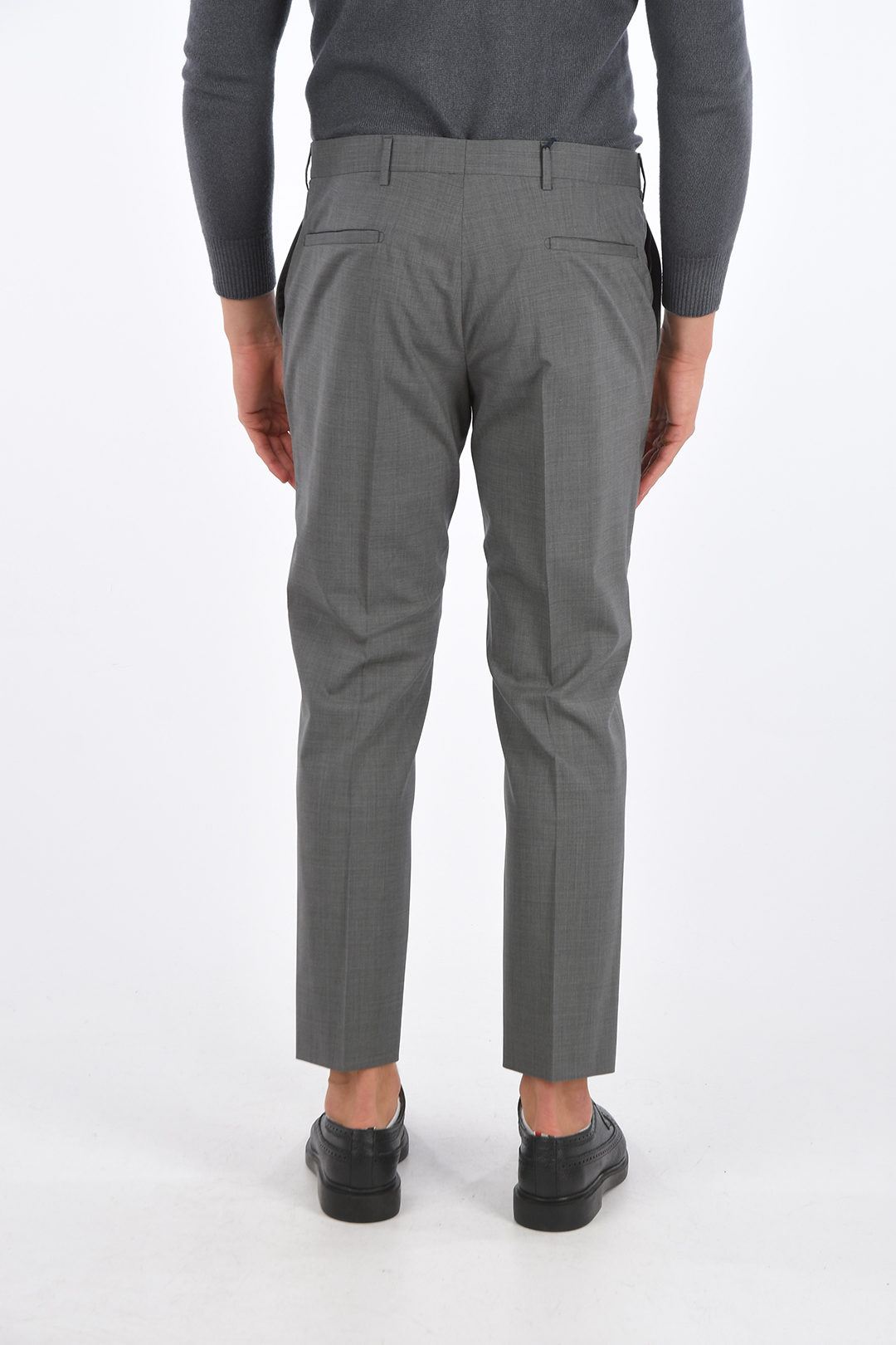 0401~3 Pocket Virgin Wool Pants with Belt Loops main image 0