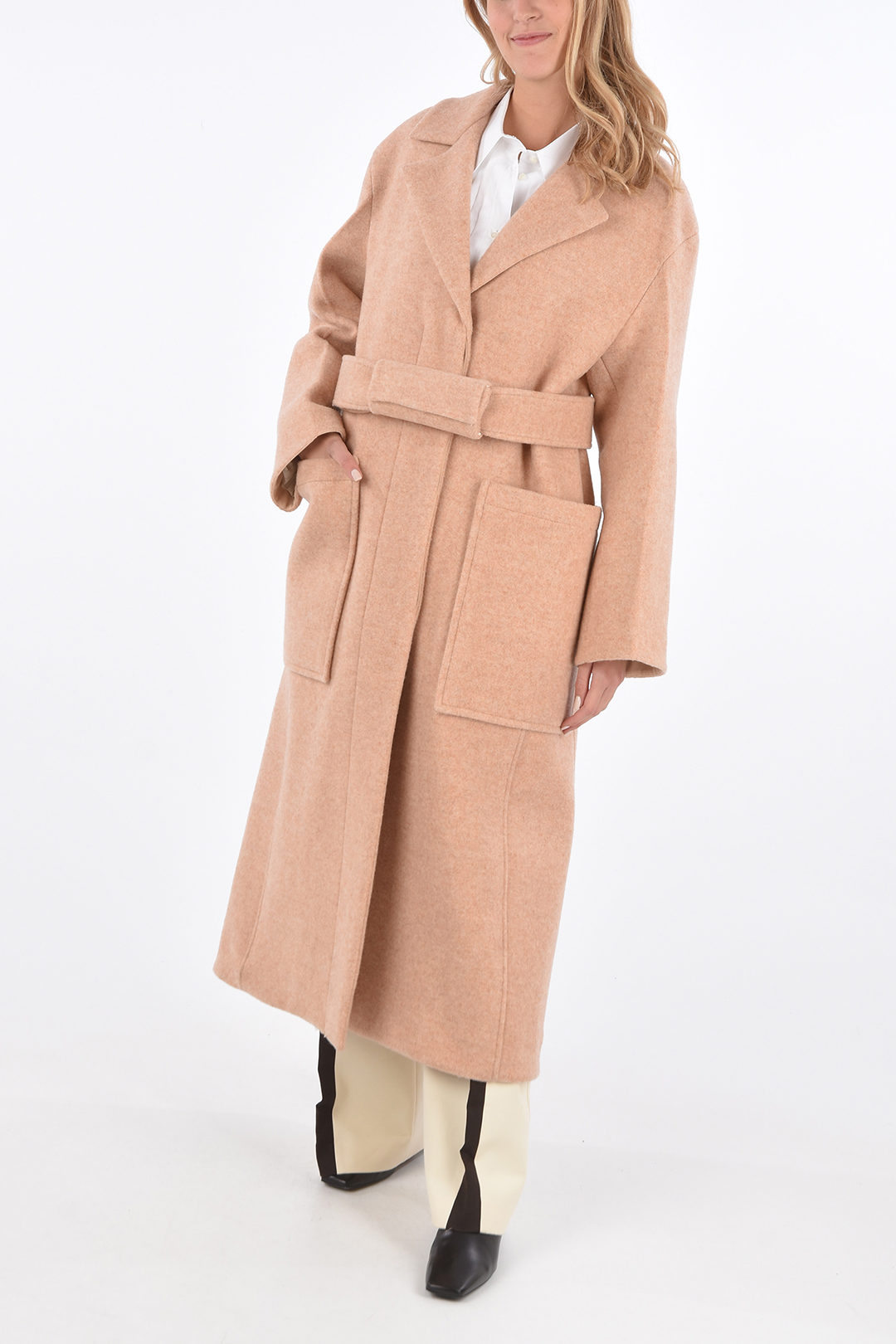 maxi belted coat