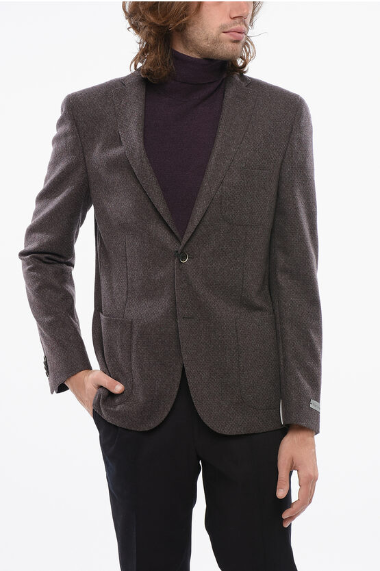 Nino Danieli Virgin Wool Blazer With Patch Pockets