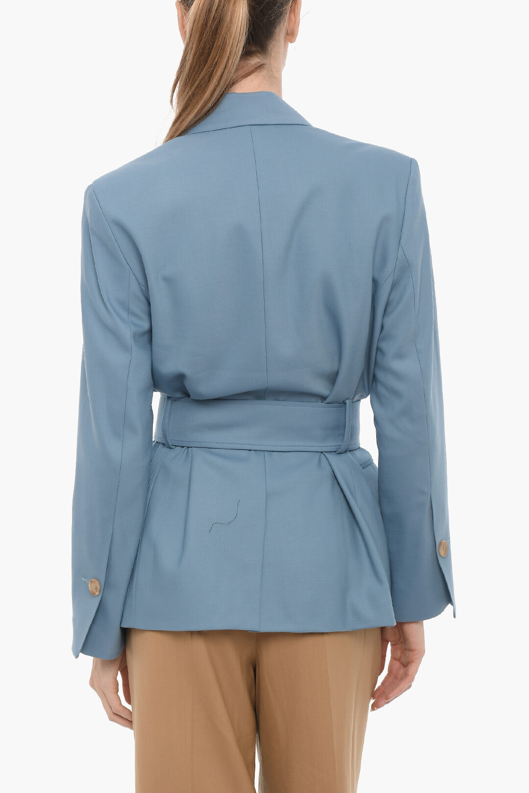 Eudon Choi Virgin Wool Blend Double Breasted Blazer with