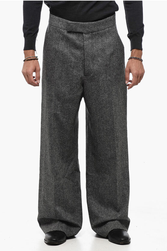 Shop Vivienne Westwood Virgin Wool Blend Humphrey Wide Leg Pants