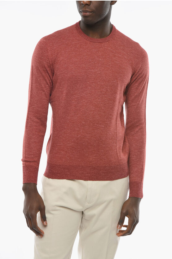 Shop Corneliani Virgin-wool-blend Libeccio Crewneck Sweater