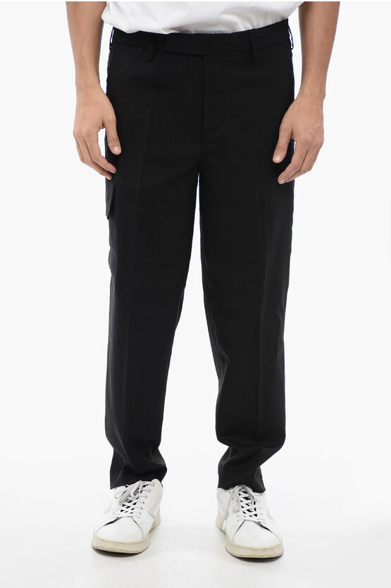 Shop Neil Barrett Virgin Wool Blend Nate Cargo Pants