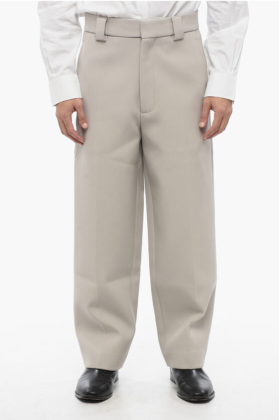 Shop Fear Of God Virgin Wool Blend Pants With Belt Loops