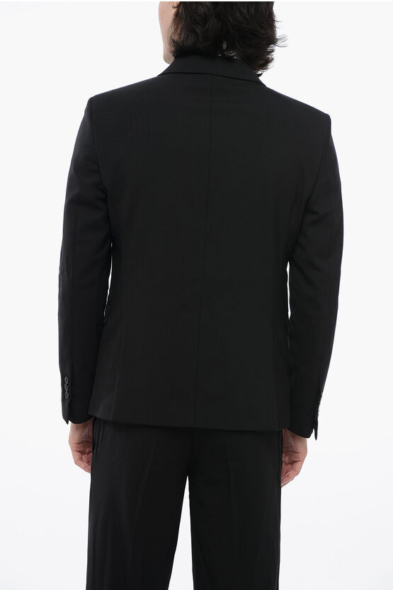 Virgin Wool Blend RUFFALO Slim Fit Suit with Notch Lapel