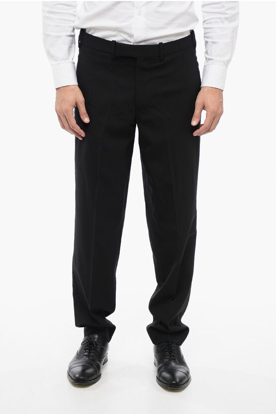 Virgin Wool Blend RUFFALO Slim Fit Suit with Notch Lapel