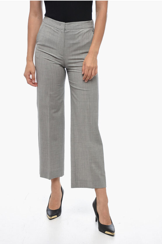 Shop Ql2 Virgin Wool Blend Sabina Chinos Pants With Elastic Waistband