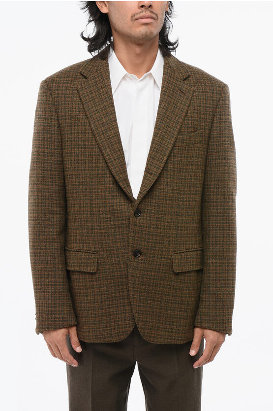 Loro Piana Virgin Wool Blend Side Vents Notch Lapel Torino Blazer In Brown