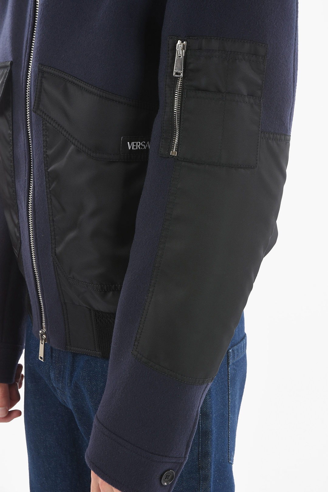 【送料&関税込】Versace Virgin Wool Blend Jacket VERSACE - Double-breasted Virgin Wool Jacket Versace