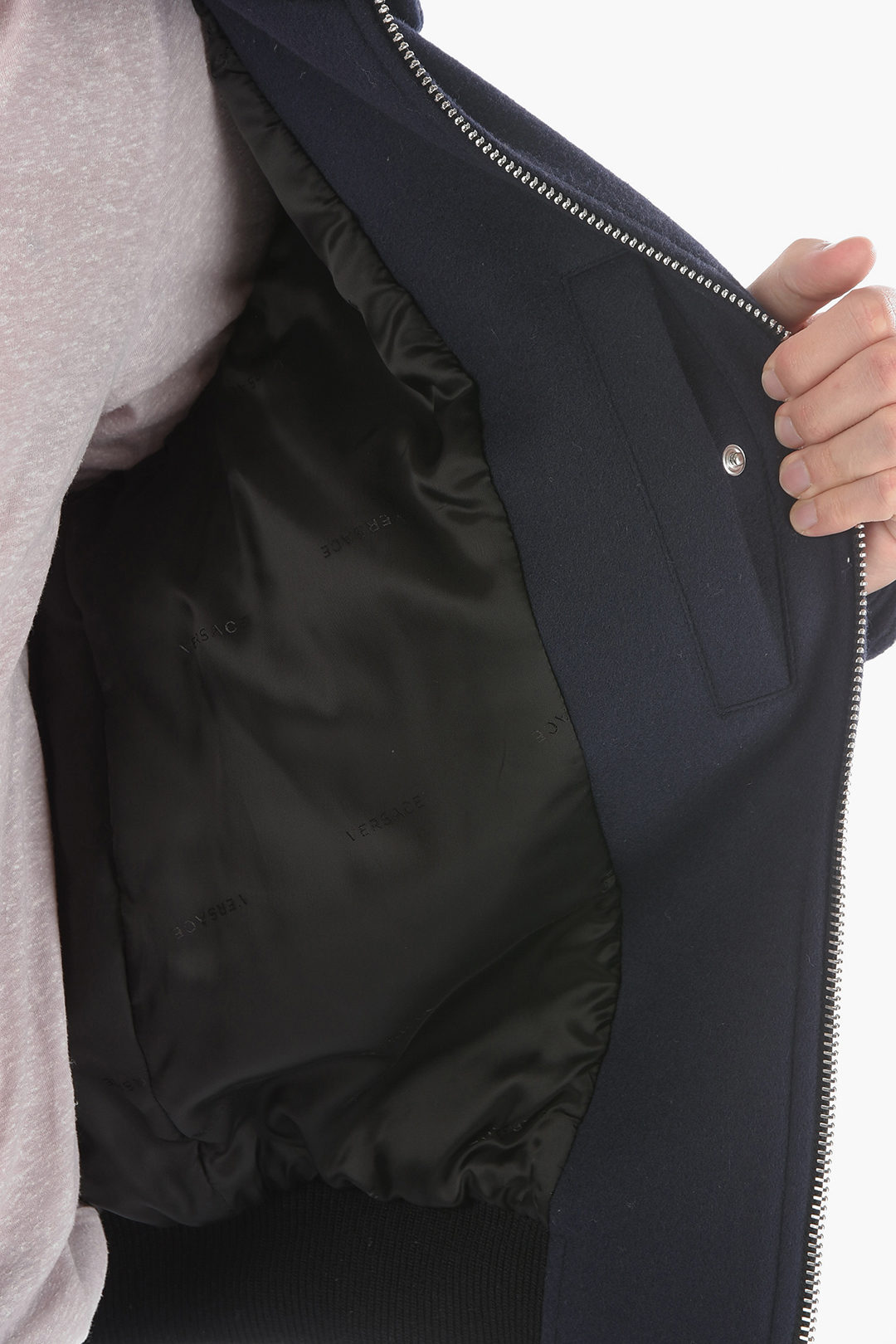 【送料&関税込】Versace Virgin Wool Blend Jacket VERSACE - Double-breasted Virgin Wool Jacket Versace