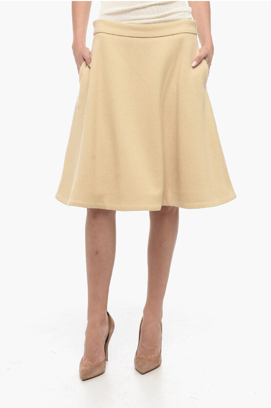 Shop Ami Alexandre Mattiussi Virgin Wool Circle Skirt