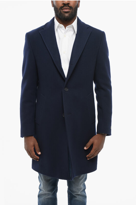 Nino Danieli Virgin Wool Classic Coat In Blue