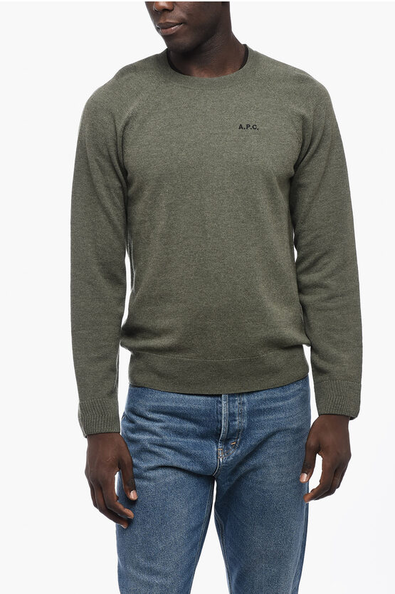 Shop Apc Virgin Wool Crew-neck Sweater