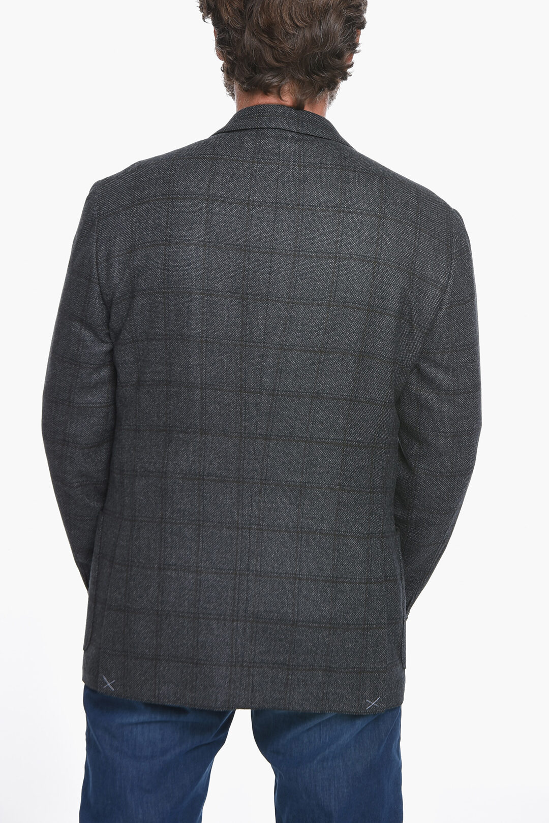 Beige Wool Peak Lapel Blazer main image 0