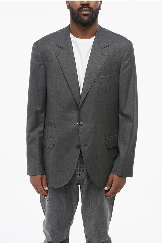 Brunello Cucinelli Virgin Wool Half-lined Blazer With Nocth Lapel