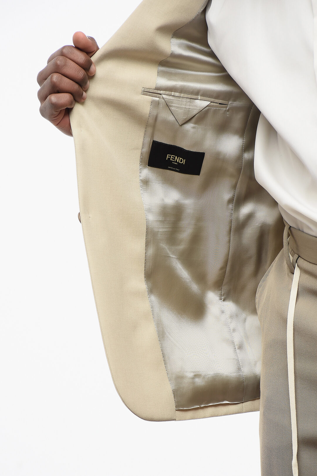 ジャケット FENDI IVORY WOOL BLEND BLAZER Fendi Ivory Wool Blend Blazer | italist